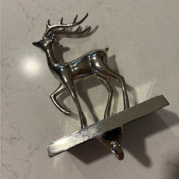 2 GlucksteinHome Metallic Deer Stocking Holder Figurines - Picture 3 of 6